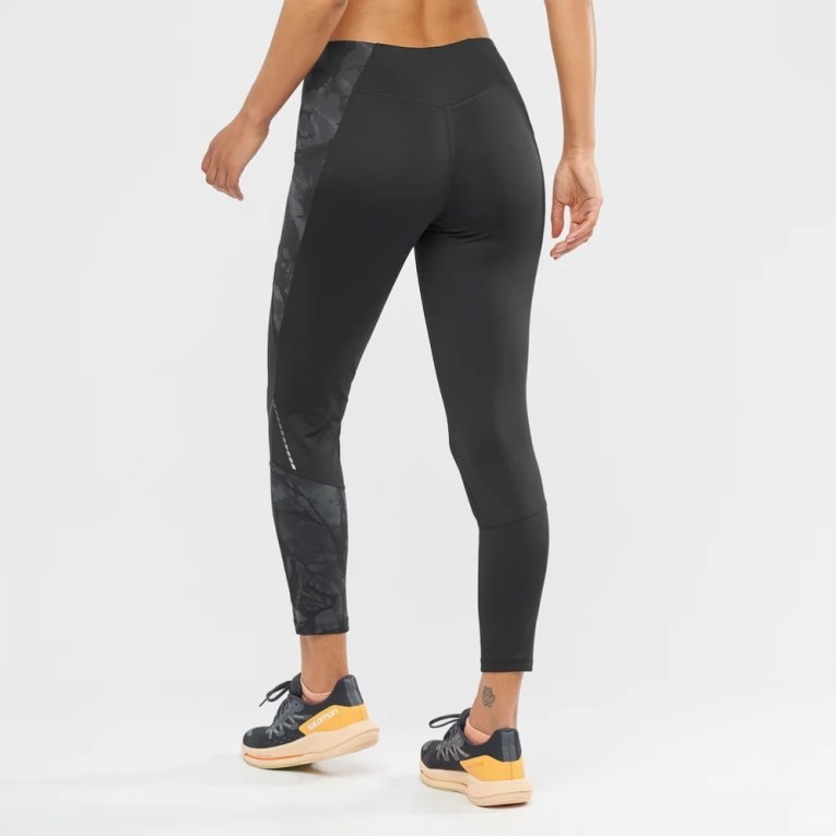 Black Salomon Cross Run 25'' Women's Running Tights | PH 15479R